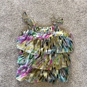 Leifsdottir Multi-colored Floral Tier Tank Top